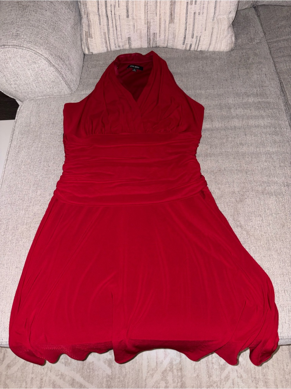 Red Halter-Style Women's Dress